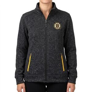 G-III Boston Bruins NHL Hockey Gray Marled Full Zip Jacket Sweatshirt size L